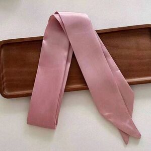 Silky Pink Twilly Scarf - Women Accessories approx 35”